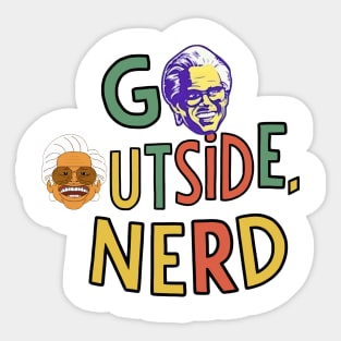 Go Outside Nerd Sticker